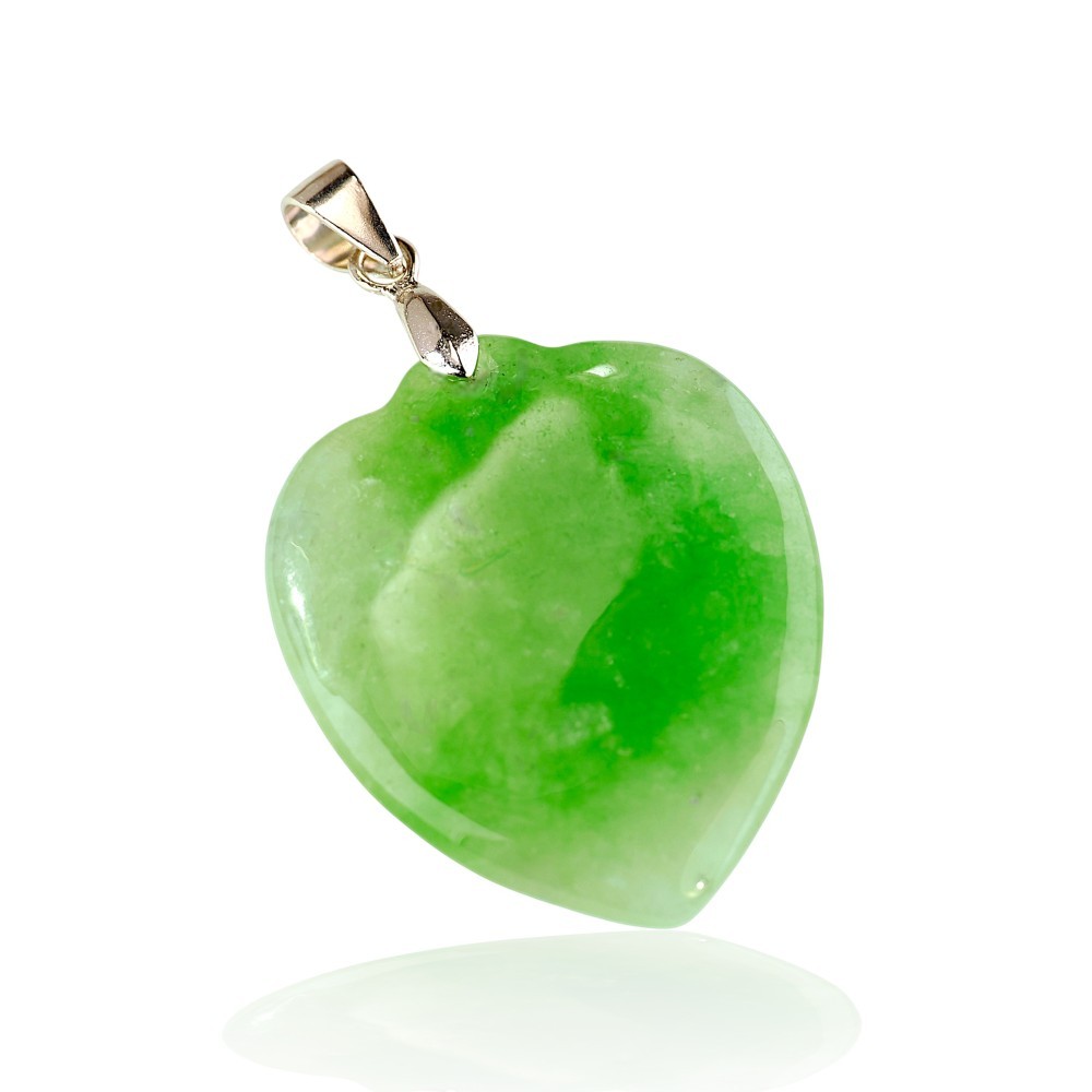 75% OFF, 925 Sterling Silver Jade Heart Pendant, Special-65