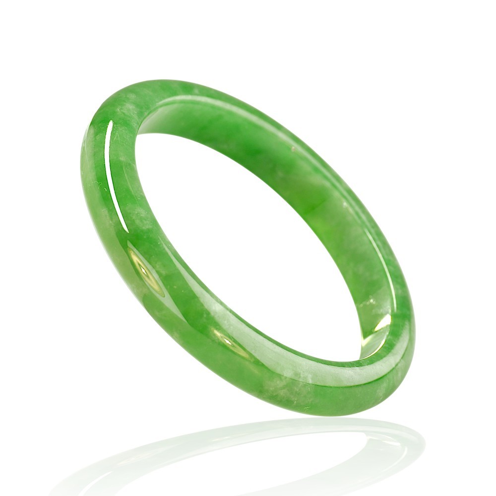 75% OFF, Green Jade Bangle, 61mm Inner Diameter, S77