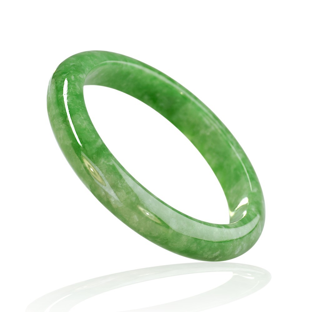 75% OFF, Green Jade Bangle, 62mm Inner Diameter, S80