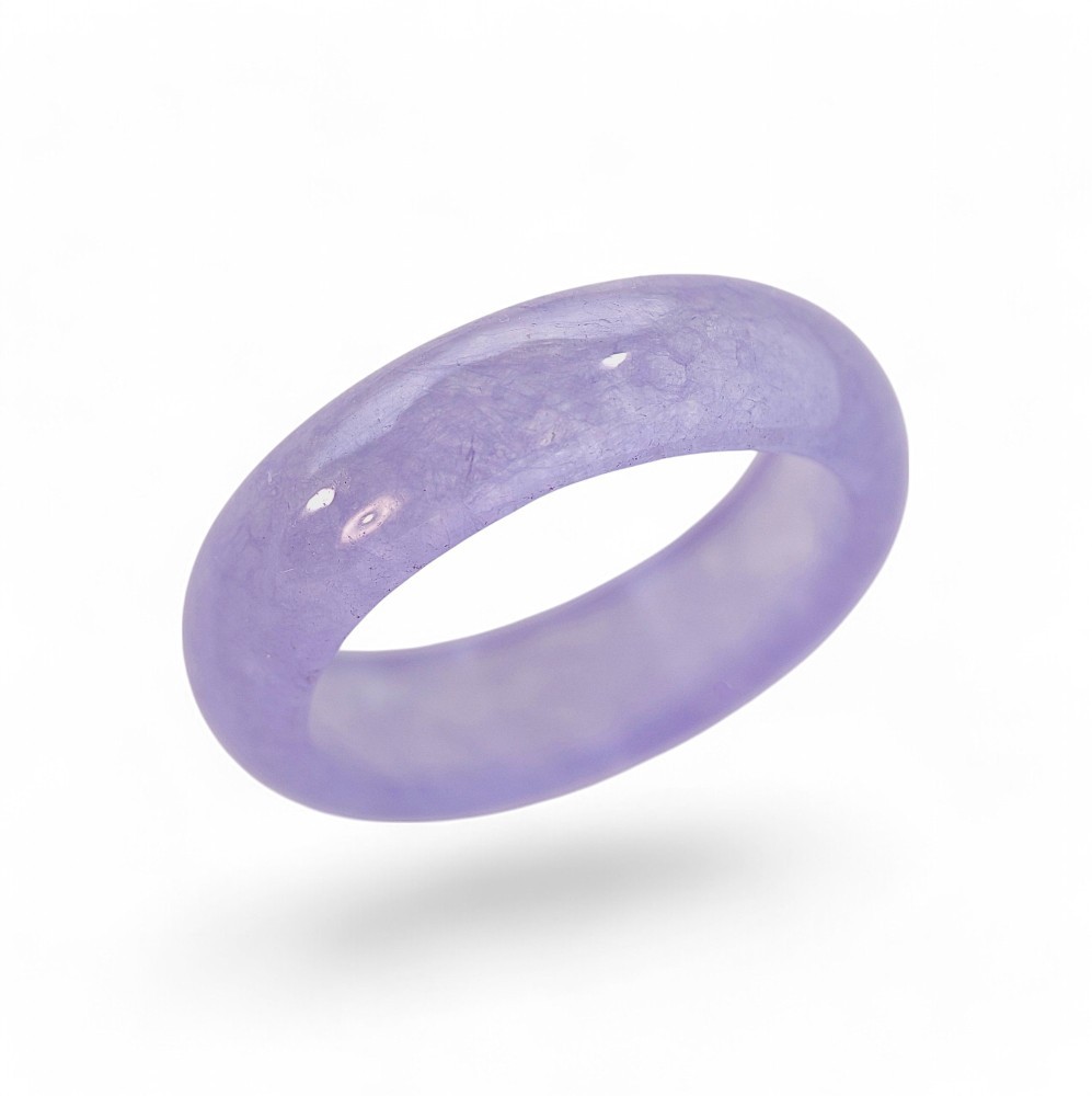 60% OFF Solid Purple Jade Band Ring Best Sellers 017