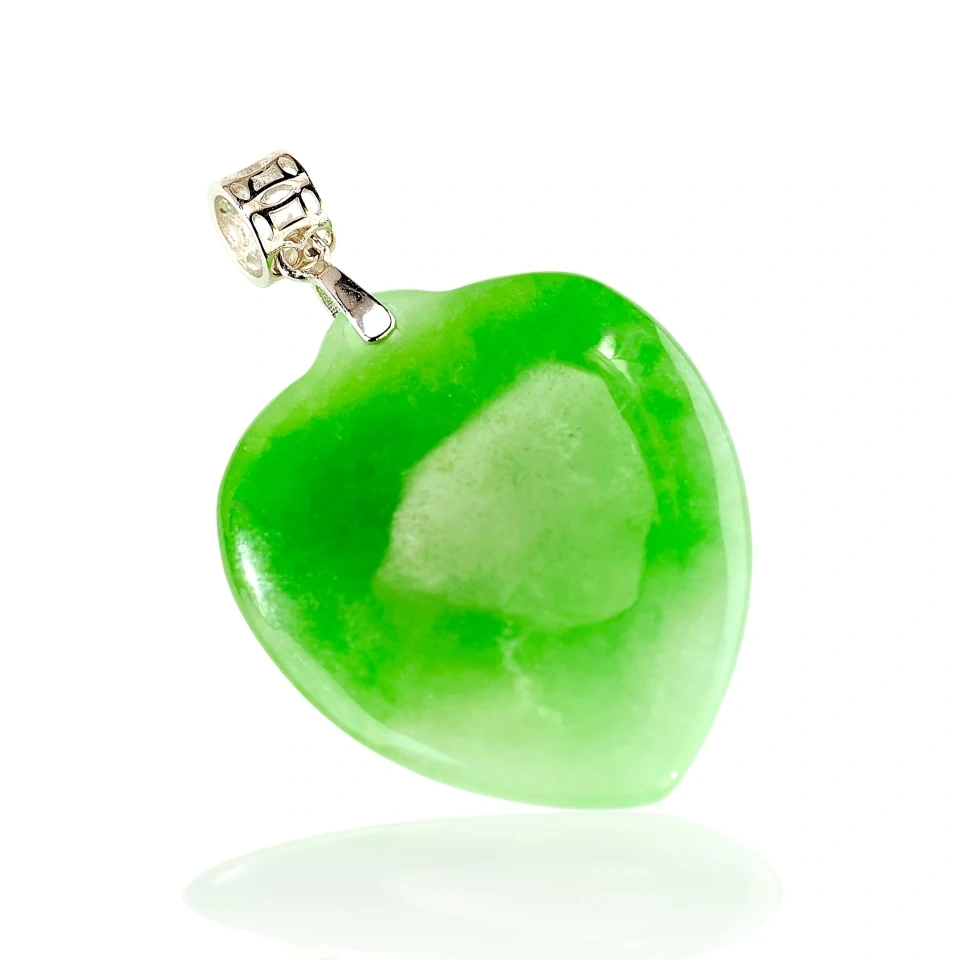70% OFF, 925 Sterling Silver Jade Heart Pendant, Special-67
