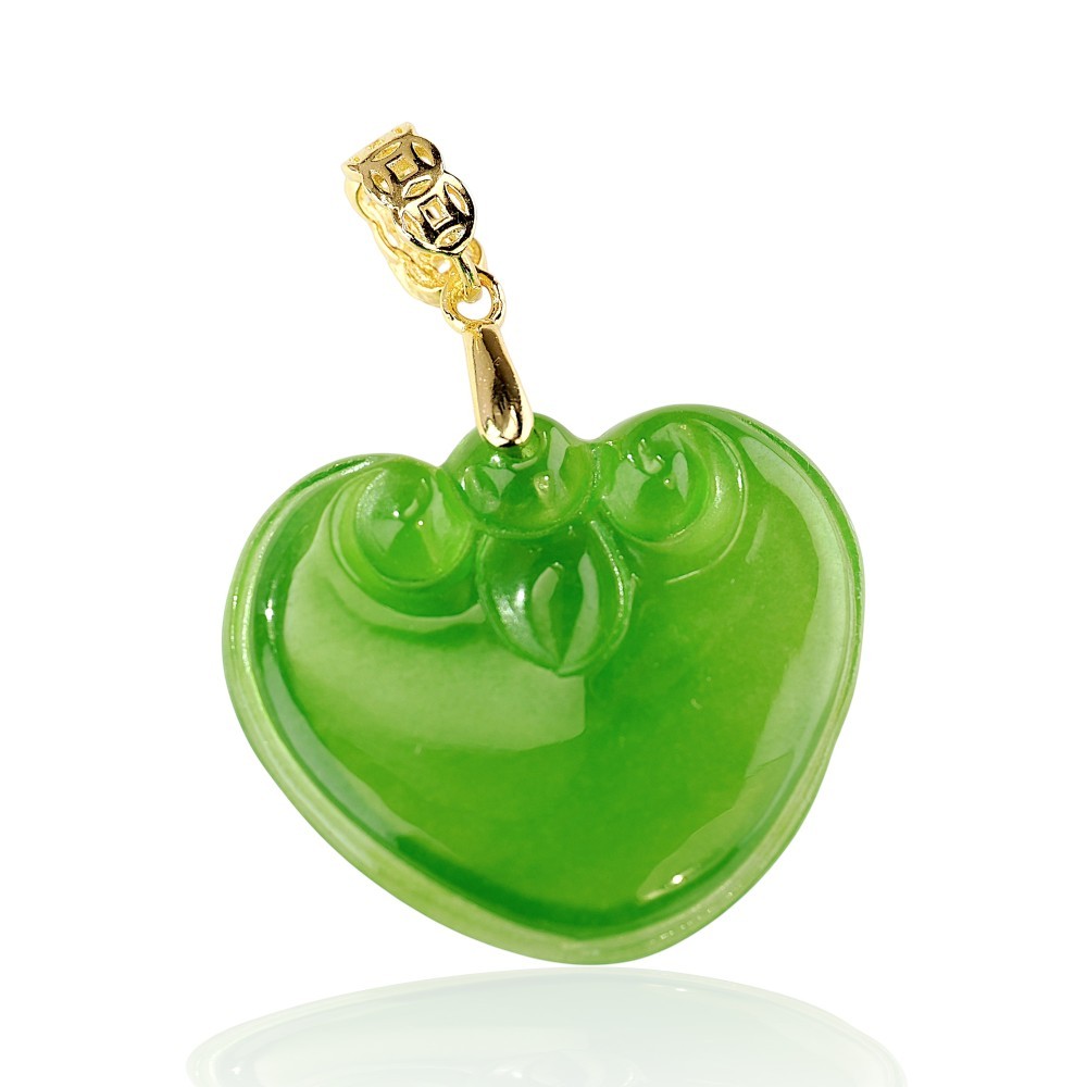 70% OFF, 925 Sterling Silver Jade Heart Pendant, Special-73