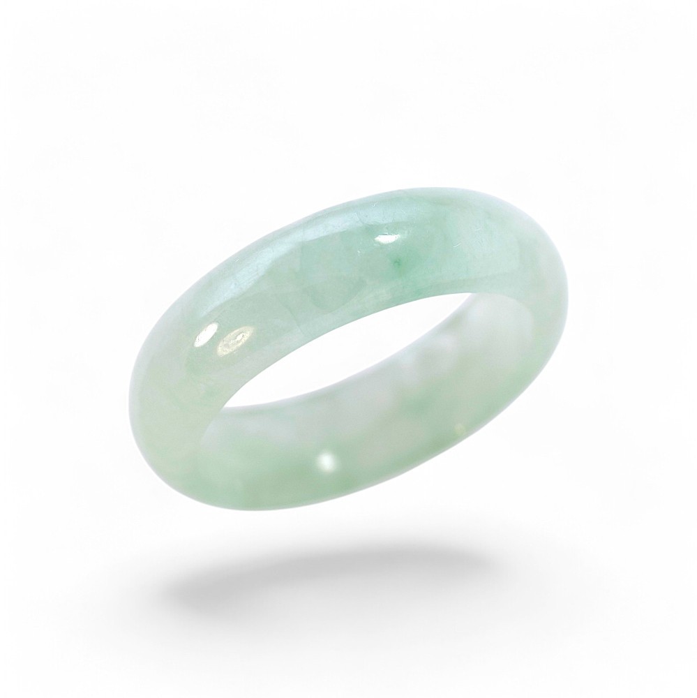 60% OFF Solid Green Jade Band Ring Best Sellers 016