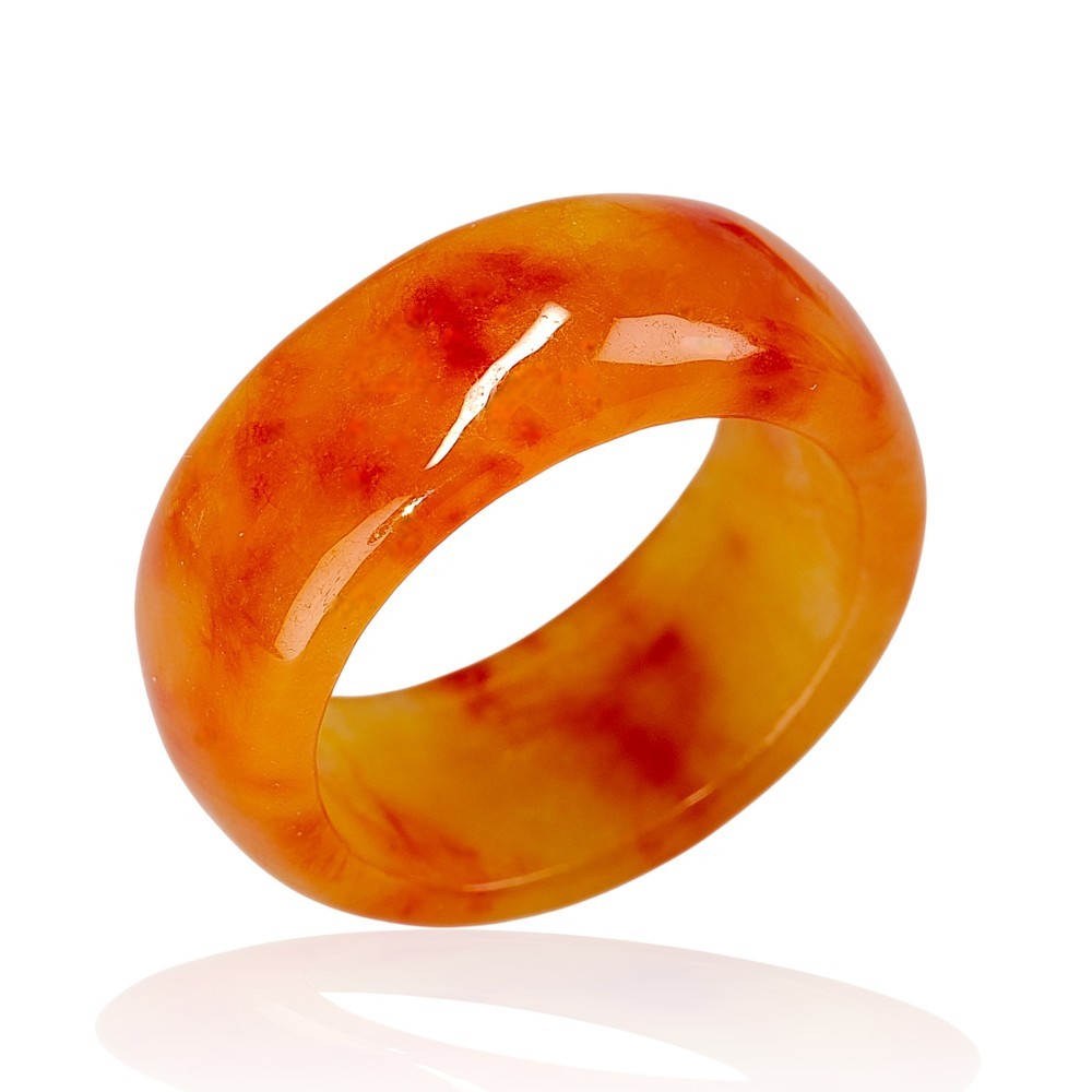 60% OFF Solid Brown Jade Band Ring Best Sellers 023