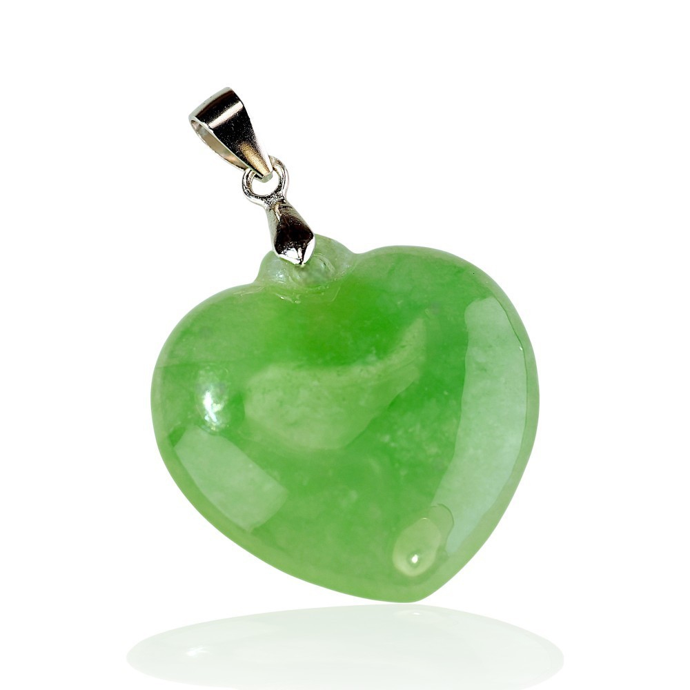 70% OFF, 925 Sterling Silver Jade Heart Pendant, Special-60