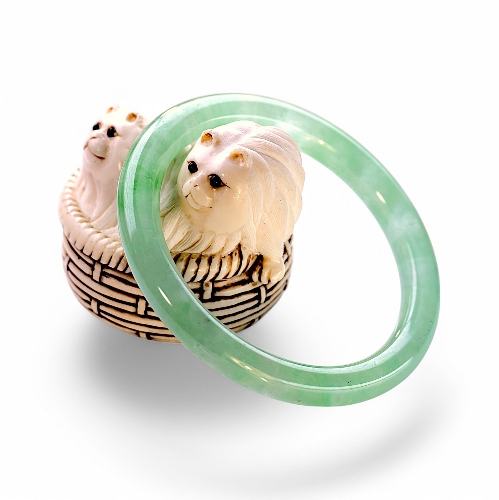 75% OFF Baby Green Jade Bangle 005, 38mm Inner Diameter