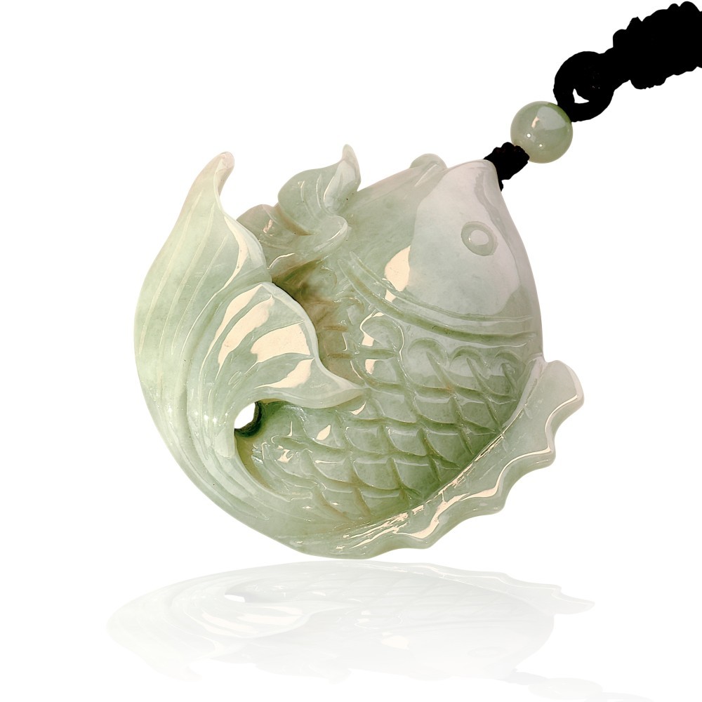 60% OFF Green Jade Koi Fish Pendant SPECIAL-44