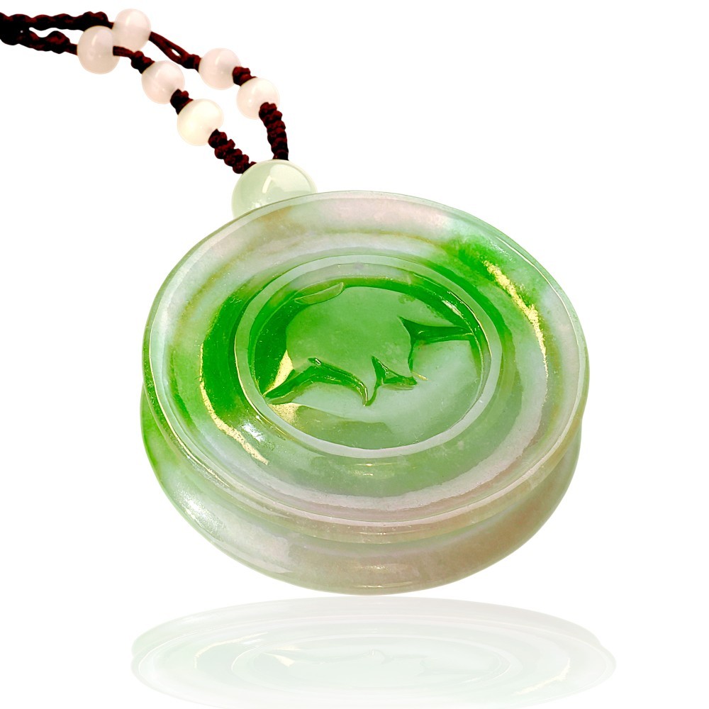 60% OFF Multi-Color Jade Flaming Wheel Pendant S41