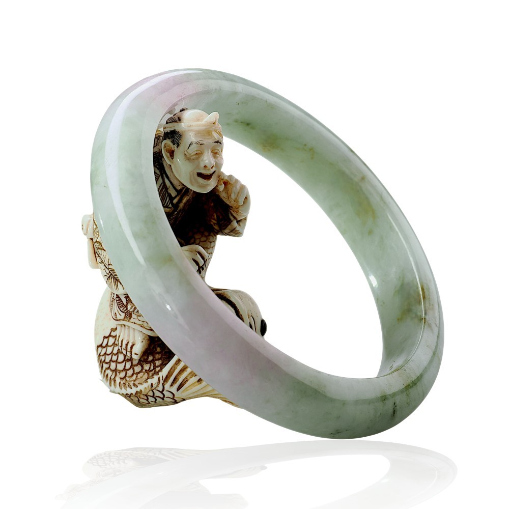 Solid Green Jade Bangle Under &100, 59mm Inner Diameter
