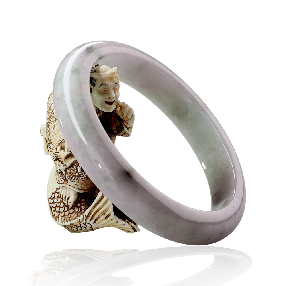 Solid Green Jade Bangle Under &100, 60mm Inner Diameter