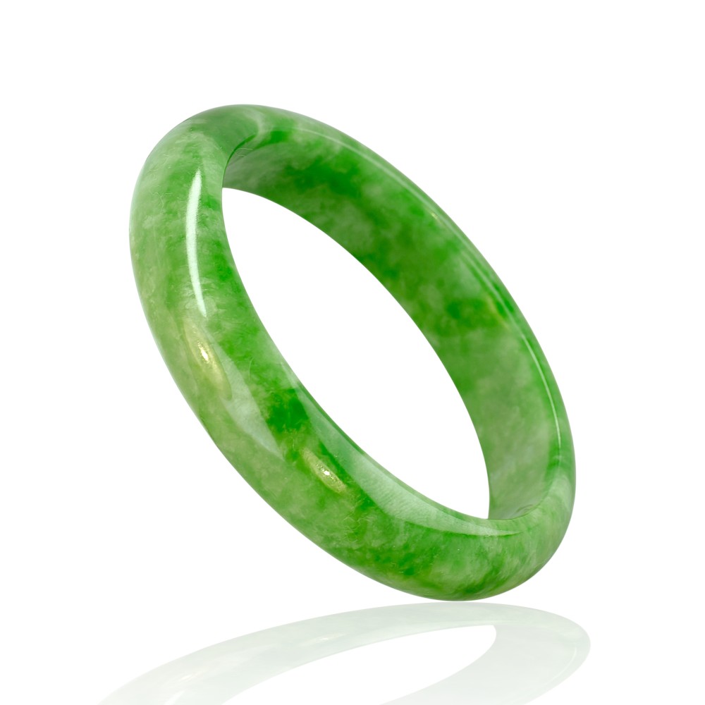 75% OFF, Green Jade Bangle, 59mm Inner Diameter, S102