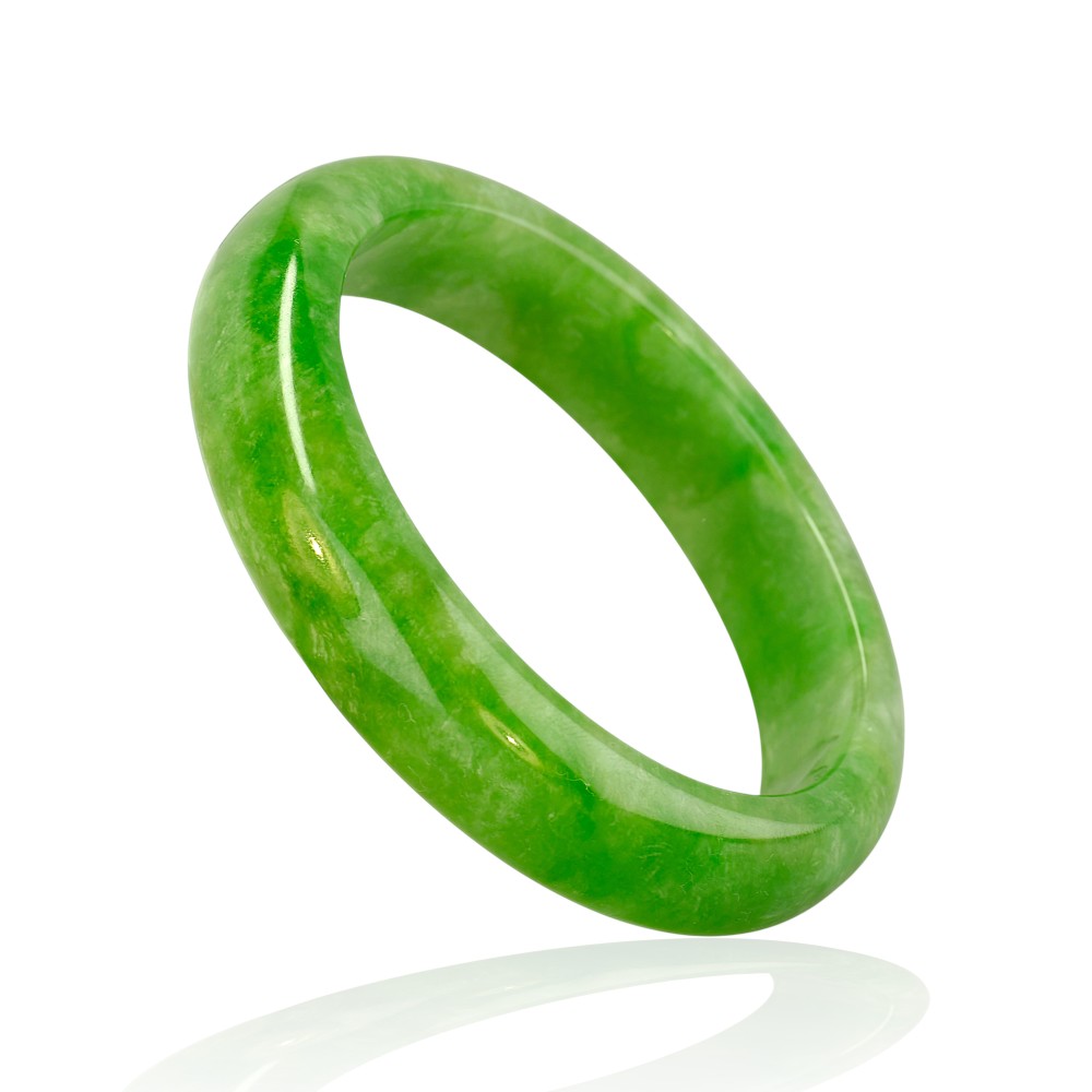 75% OFF, Green Jade Bangle, 59mm Inner Diameter, S103