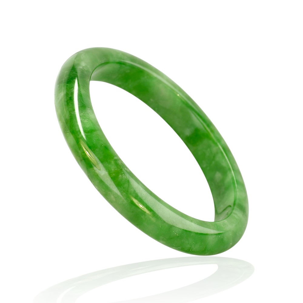 75% OFF, Green Jade Bangle, 58mm Inner Diameter, S85