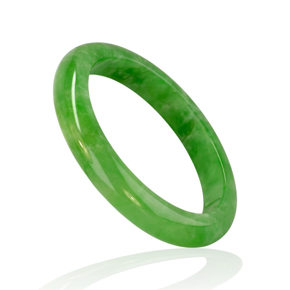 75% OFF, Green Jade Bangle, 57mm Inner Diameter, S86