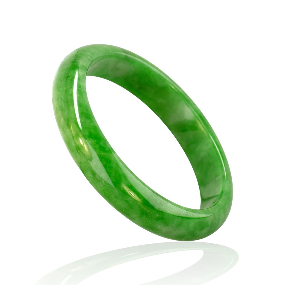 75% OFF, Green Jade Bangle, 59mm Inner Diameter, S87