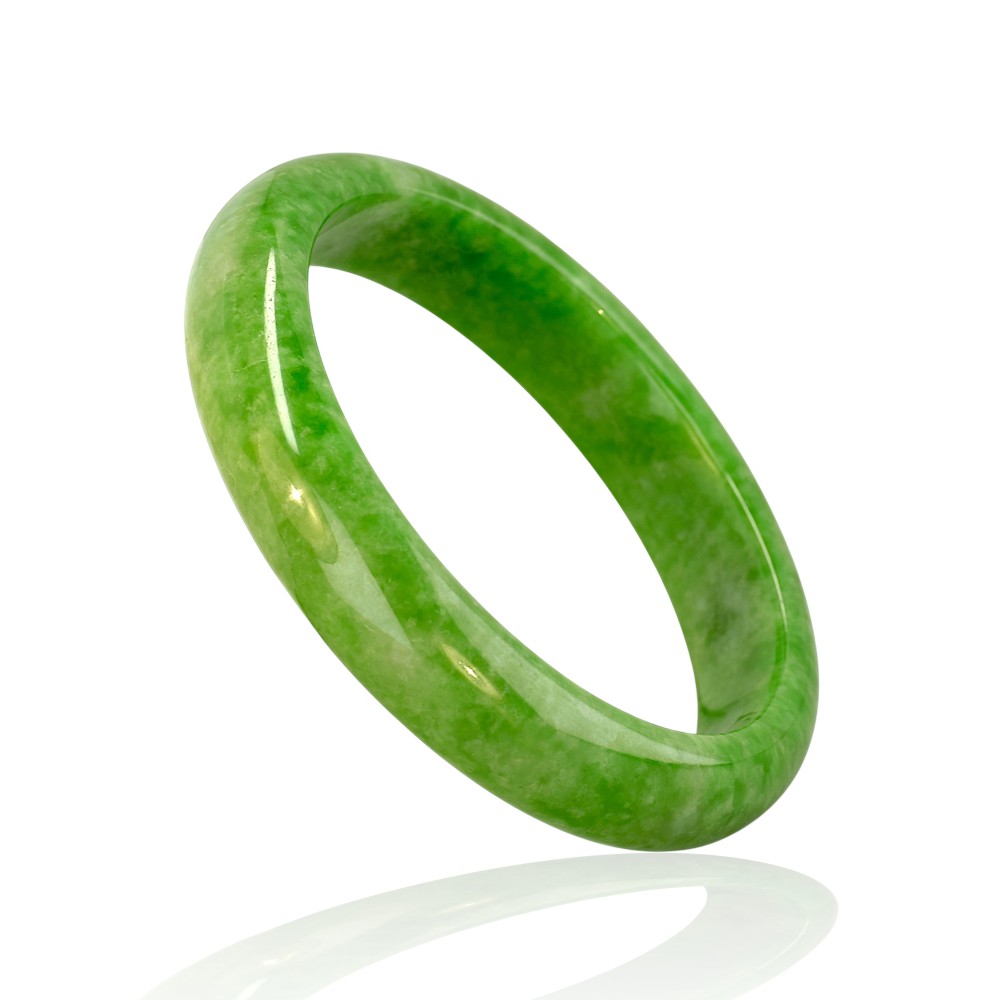 75% OFF, Green Jade Bangle, 59mm Inner Diameter, S88