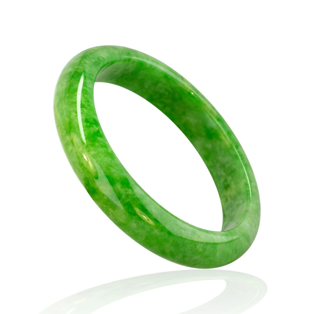 75% OFF, Green Jade Bangle, 59mm Inner Diameter, S90