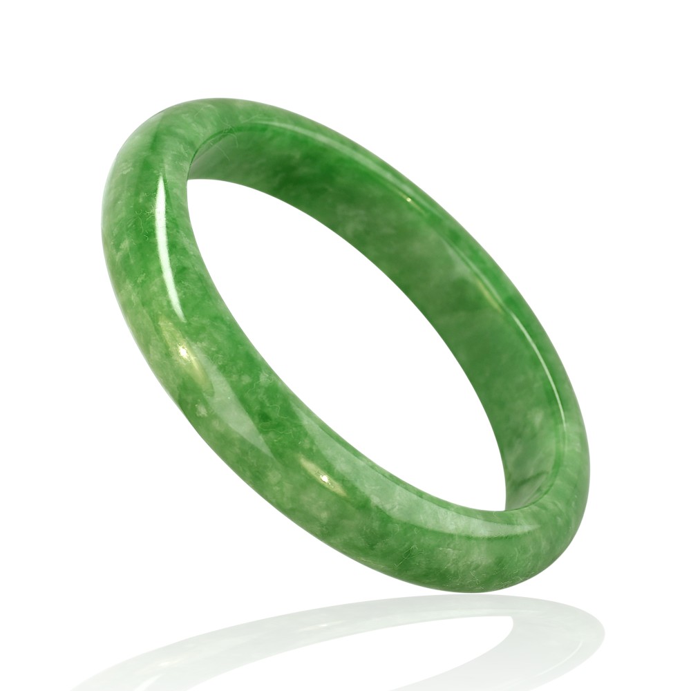 75% OFF, Green Jade Bangle, 59mm Inner Diameter, S91