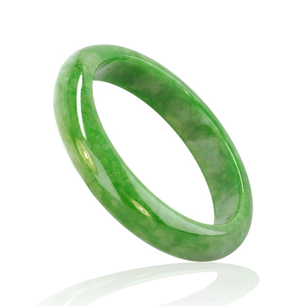 75% OFF, Green Jade Bangle, 59mm Inner Diameter, S92