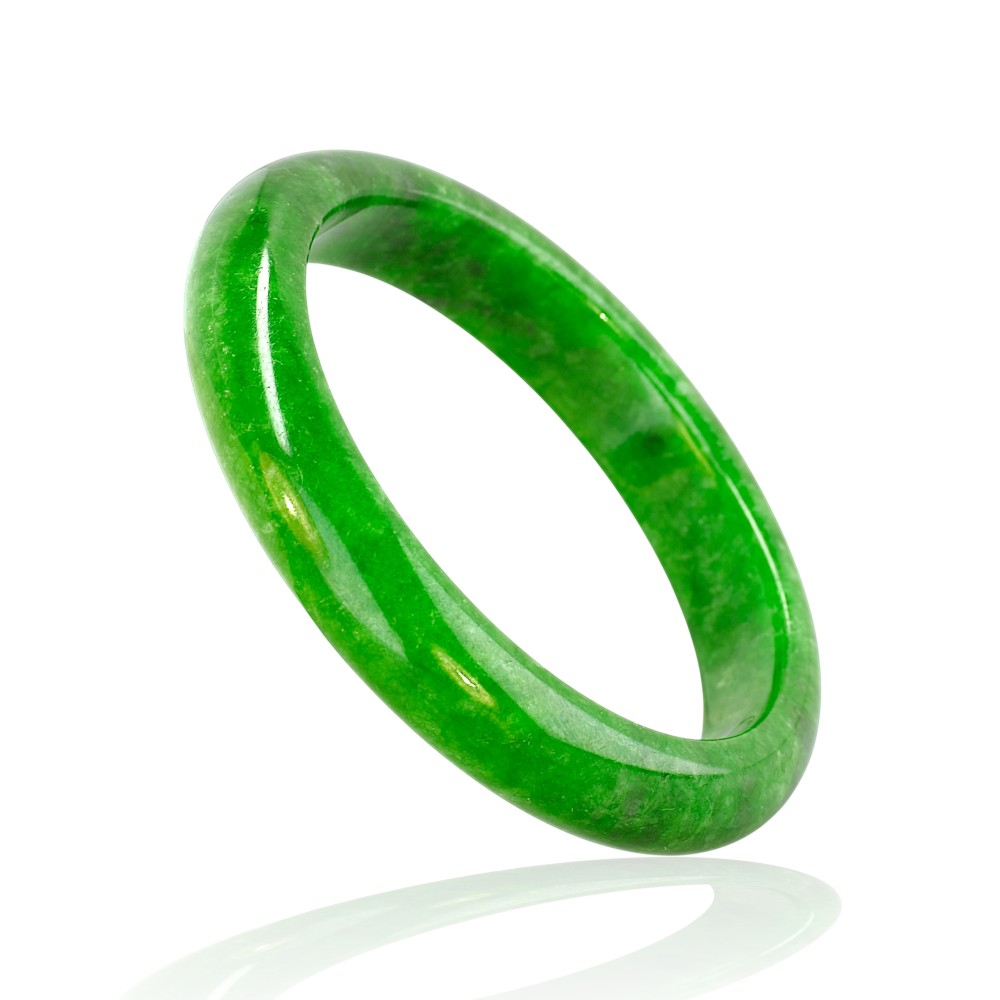 75% OFF, Green Jade Bangle, 59mm Inner Diameter, S93