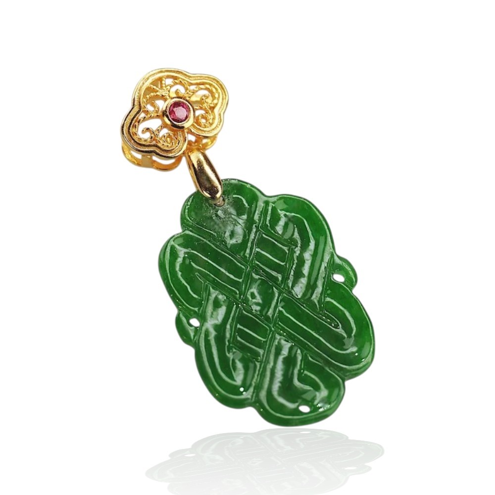 65 % OFF, Longevity Knot Imperial Jade Pendant, S53 Best Sellers