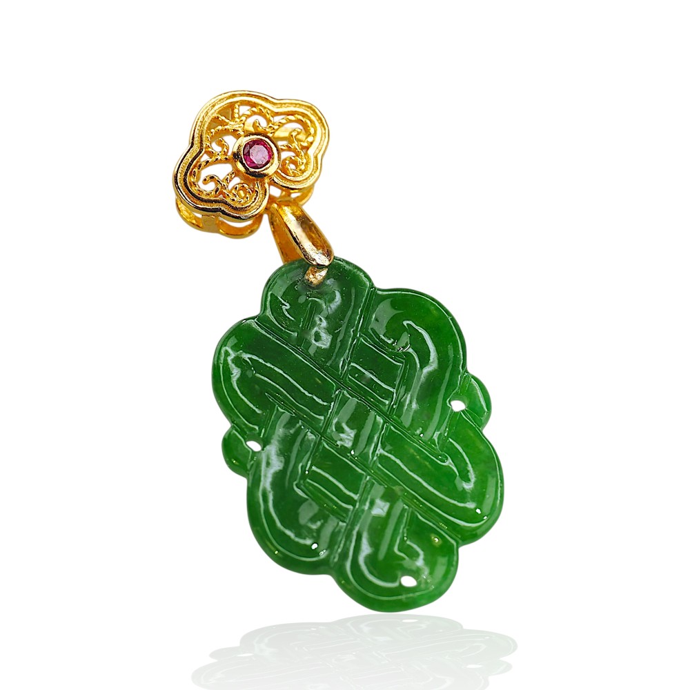 65 % OFF, Longevity Knot Imperial Jade Pendant, S54 Best Sellers