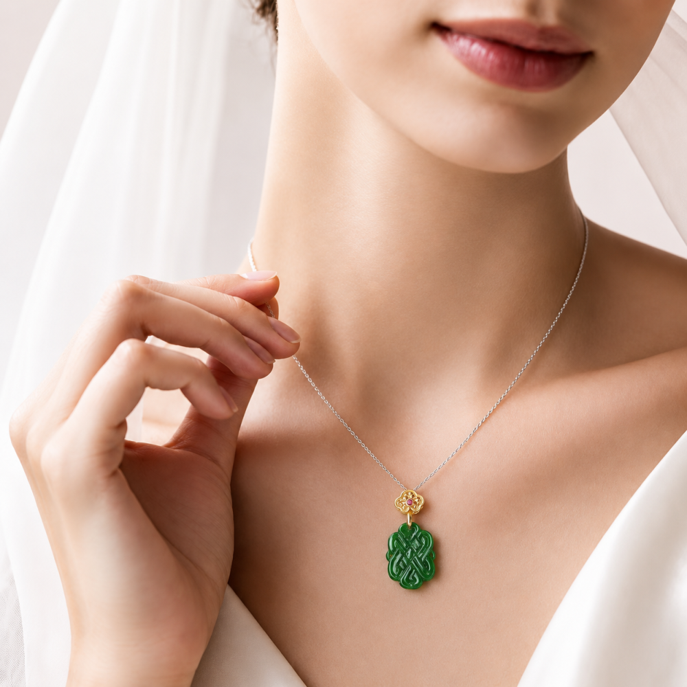 65 % OFF, Longevity Knot Imperial Jade Pendant, S54 Best Sellers