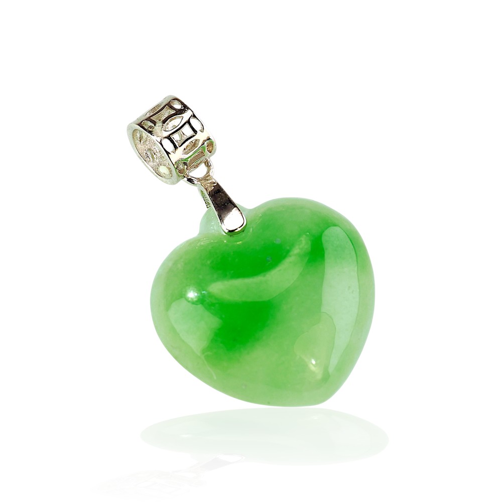 70% OFF, 925 Sterling Silver Jade Heart Pendant, Special-57