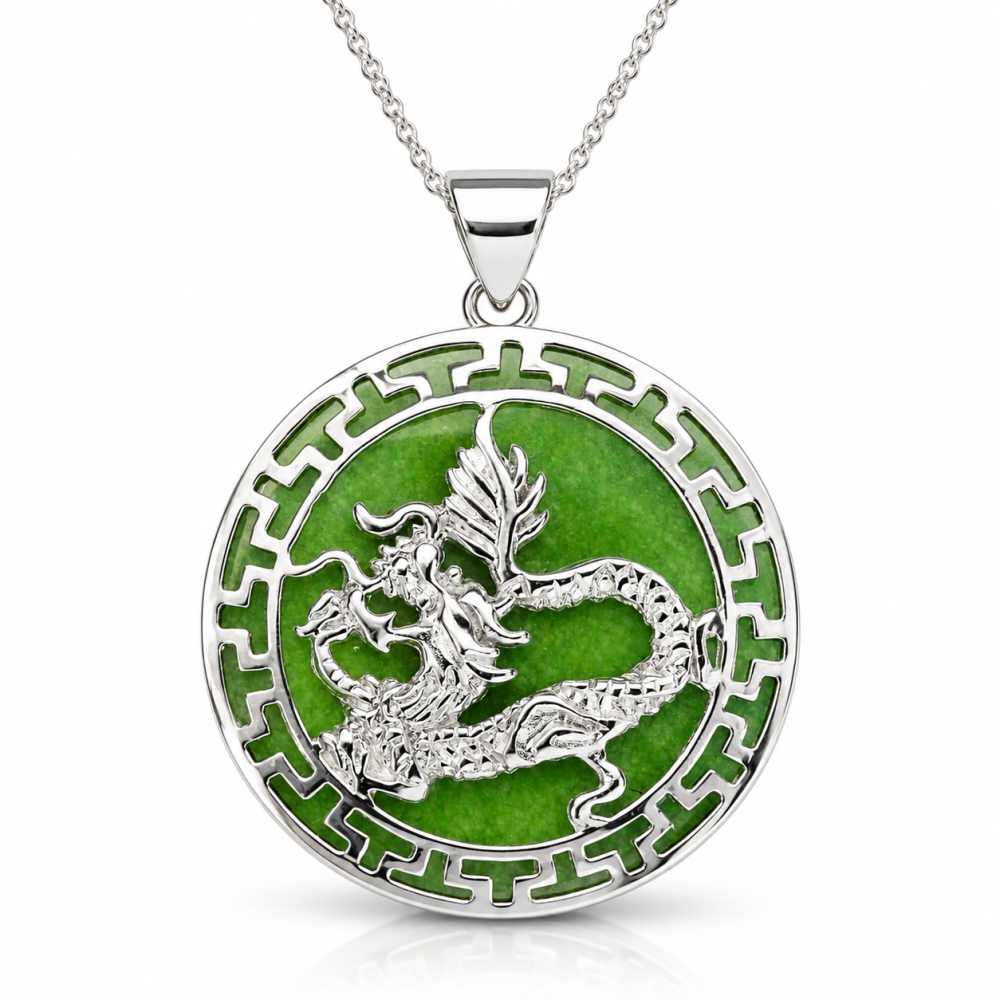 70% OFF, Imperial Green Jade Dragon Pendant, Special-10