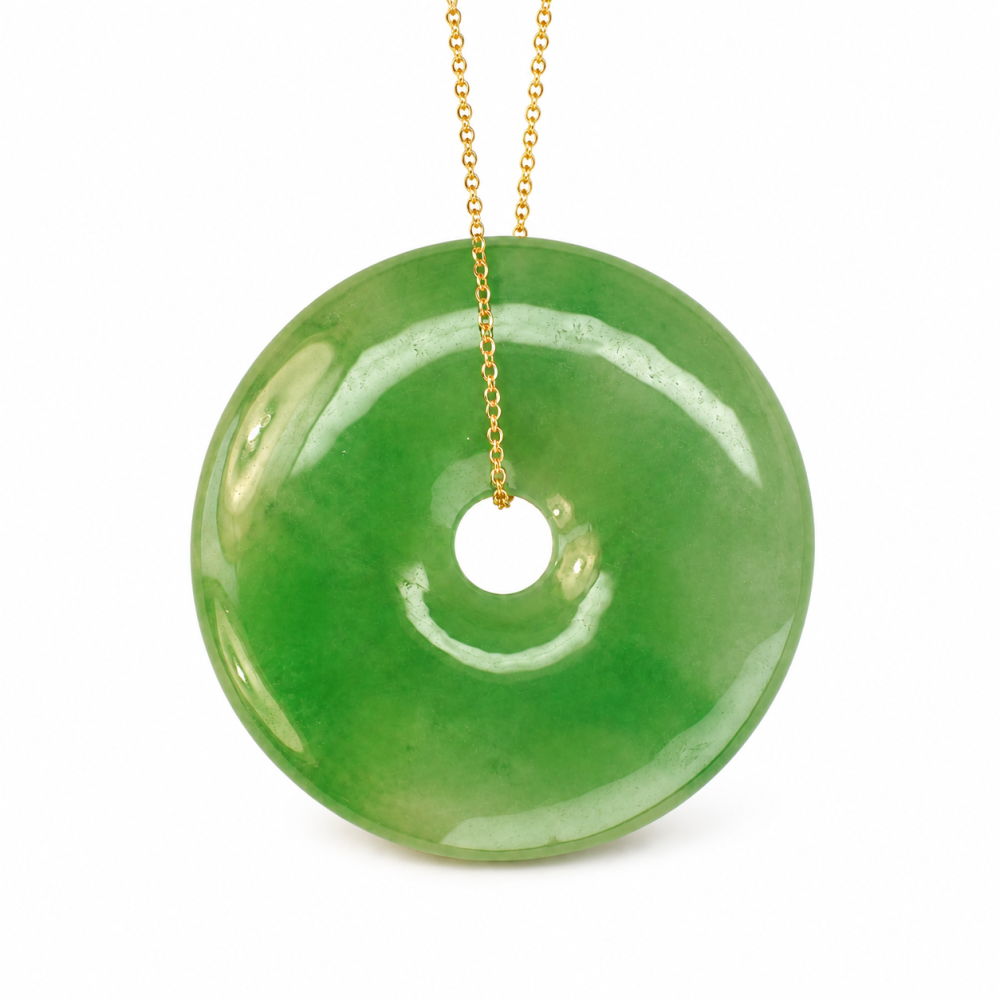 70% OFF, Aaple Green Jade Disc Pendant, Special-19