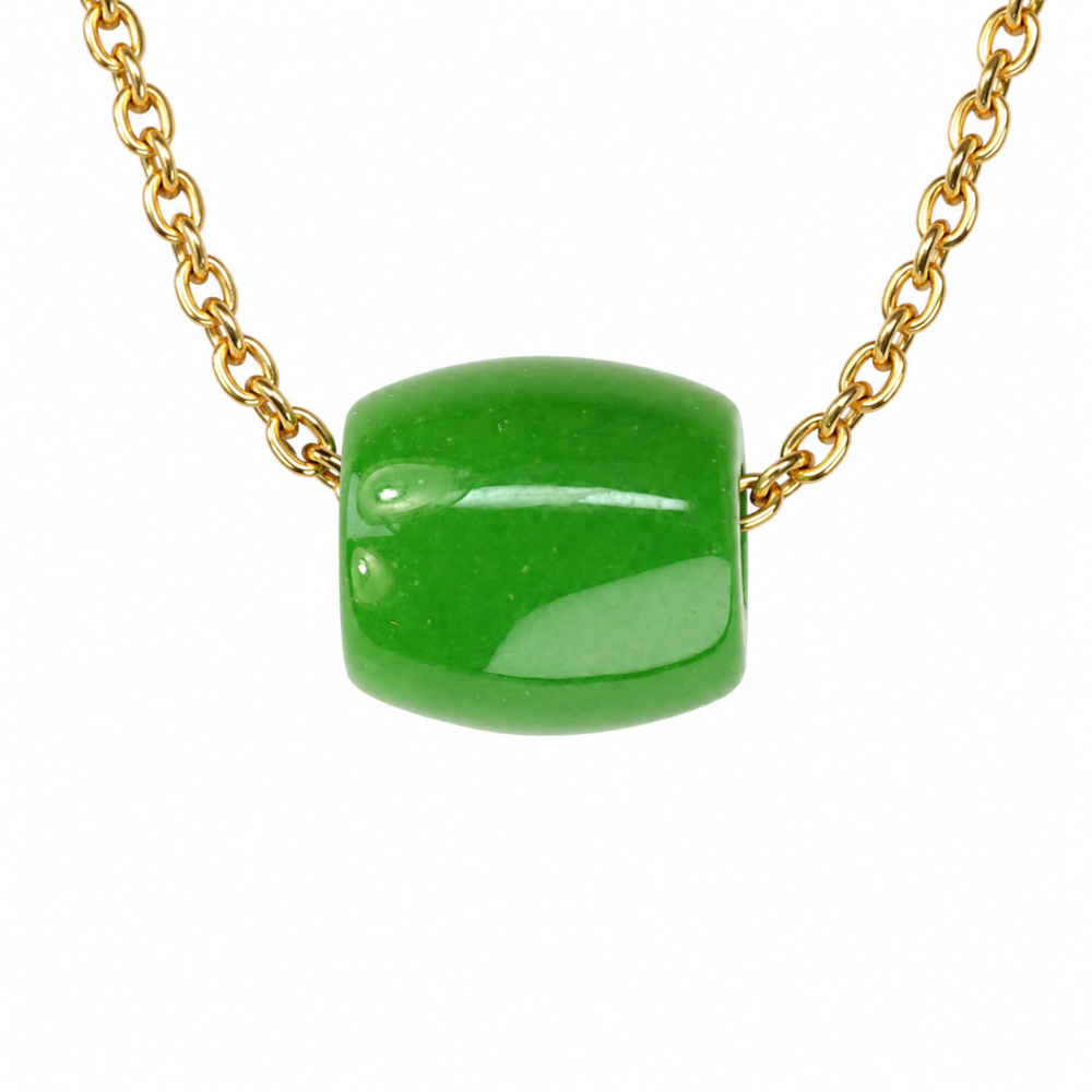 70% OFF Solid Green Barrel Jade Pendant SPECIAL-22