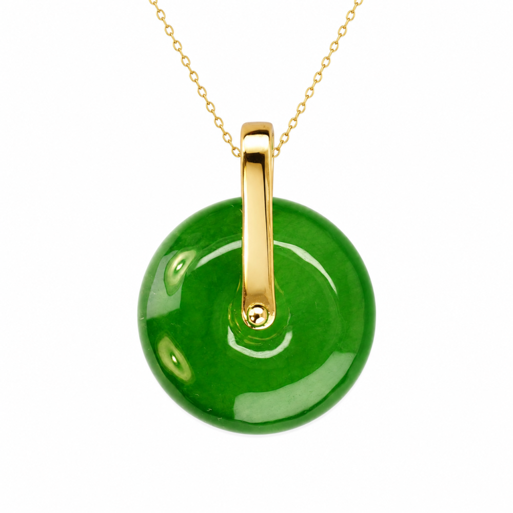 60% OFF, Imperial Green Jade Pendant, Silver, Special-23