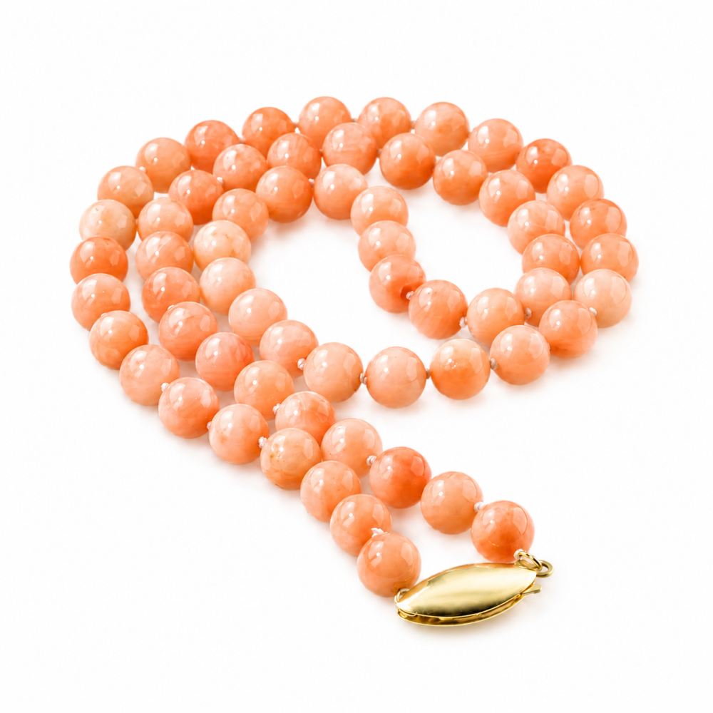 Solid 14K Gold Coral Necklace