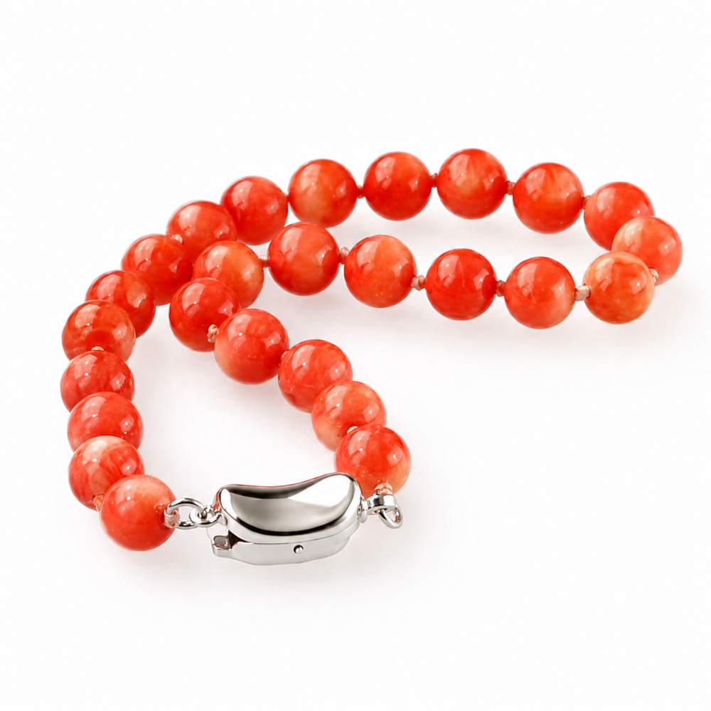 Solid 14K Gold Coral Bracelet