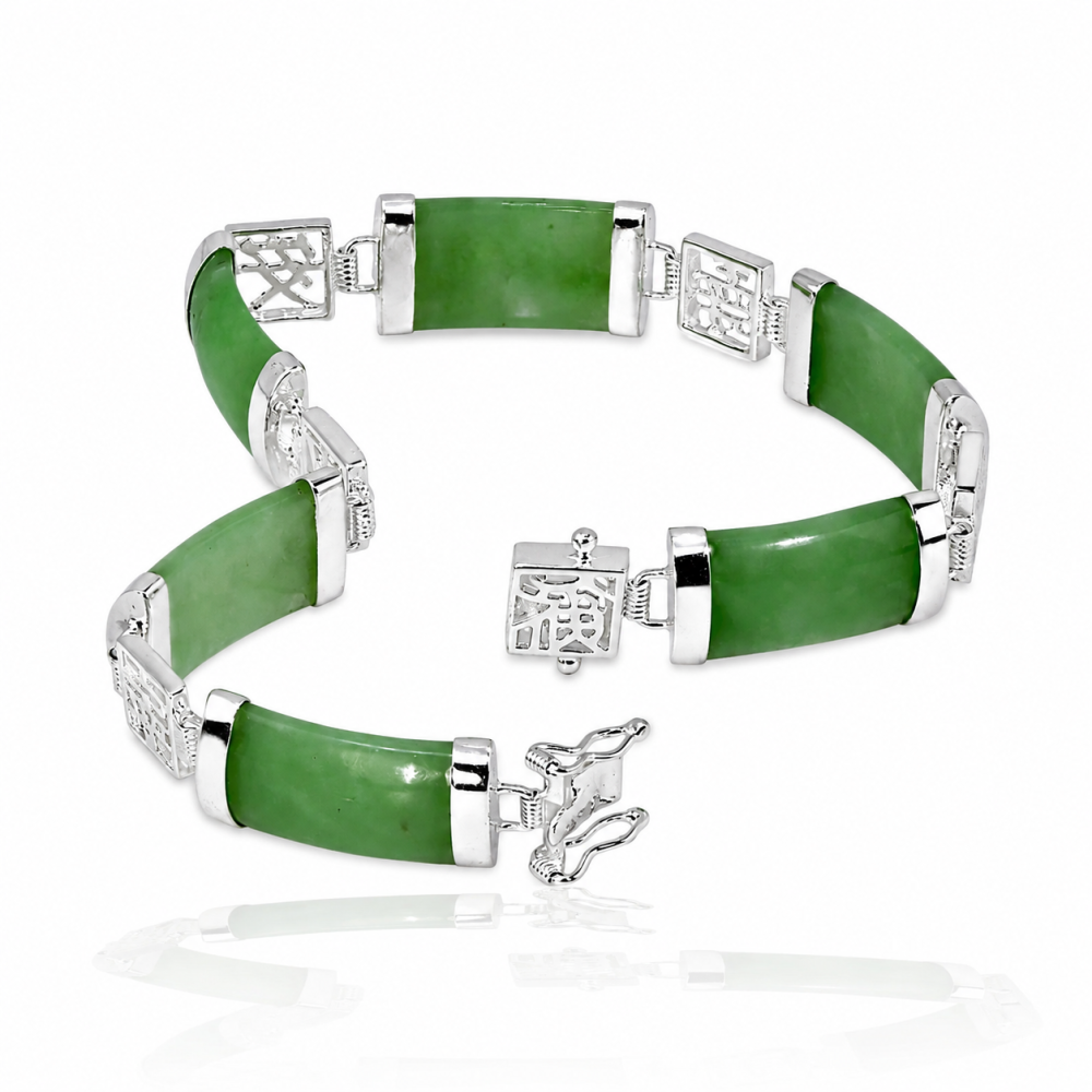 Sterling Silver Jade Bracelet