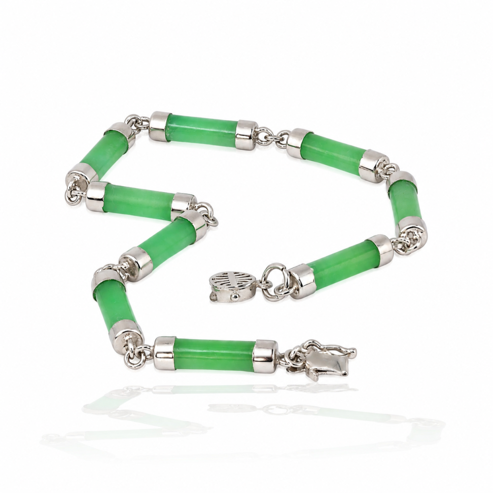 Sterling Silver Jade Bracelet