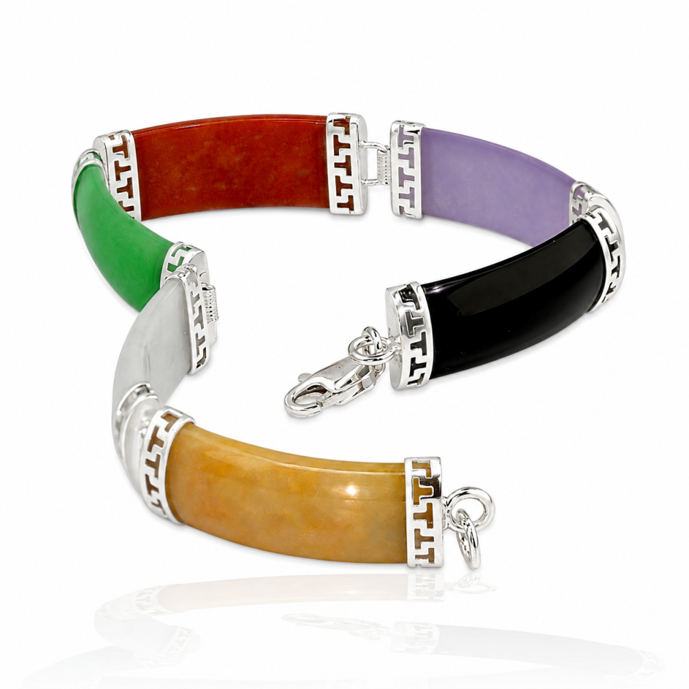Sterling Silver Jade Bracelet
