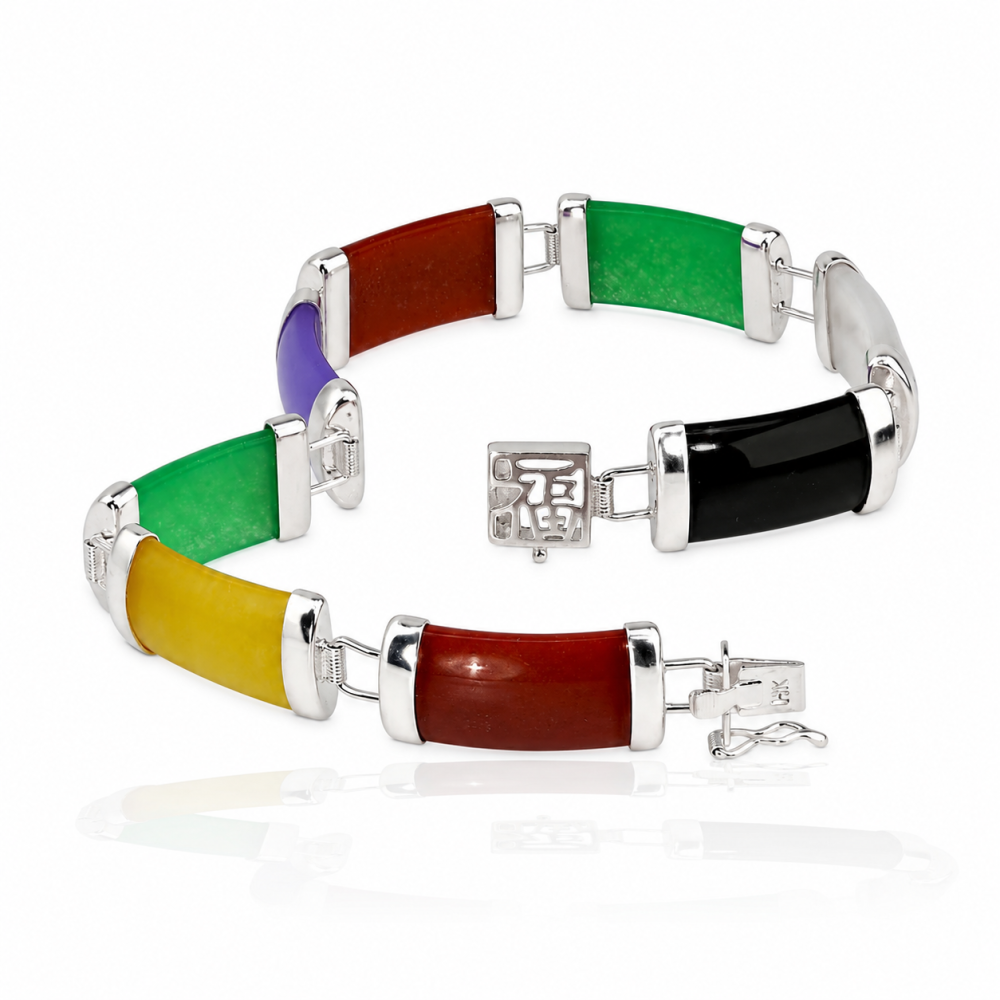 Sterling Silver Jade Bracelet