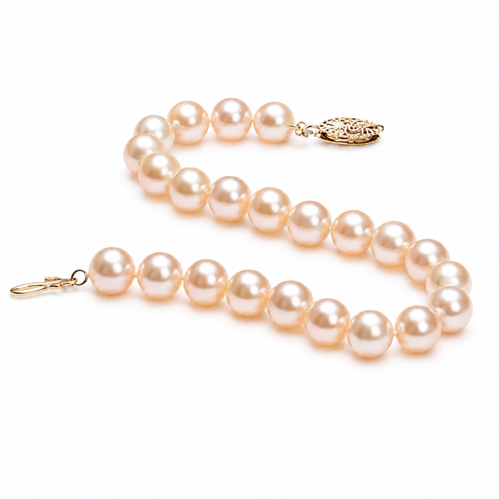 Solid 14K Gold Biwa Pearl Bracelet