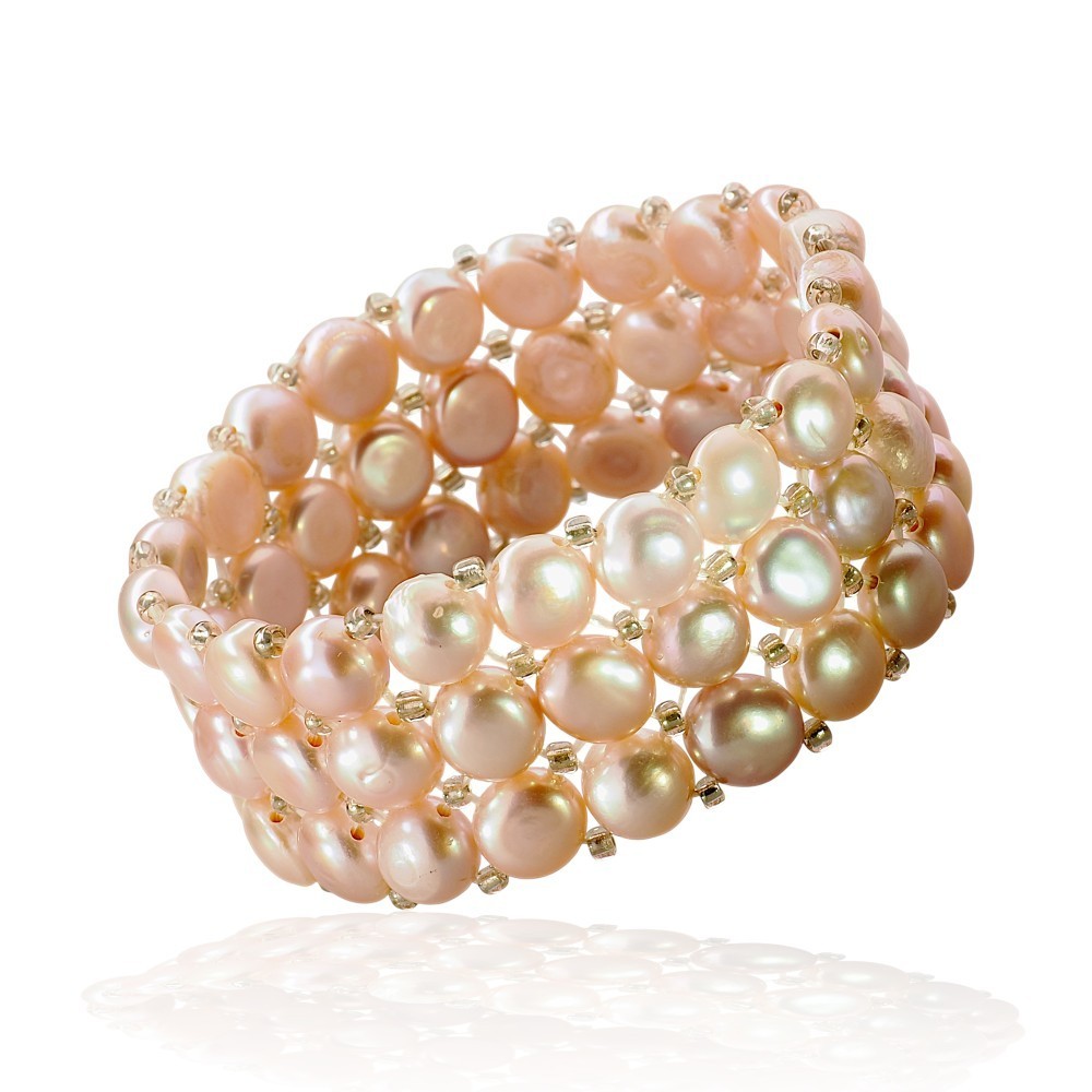 Sterling Silver Biwa Pearl Bracelet
