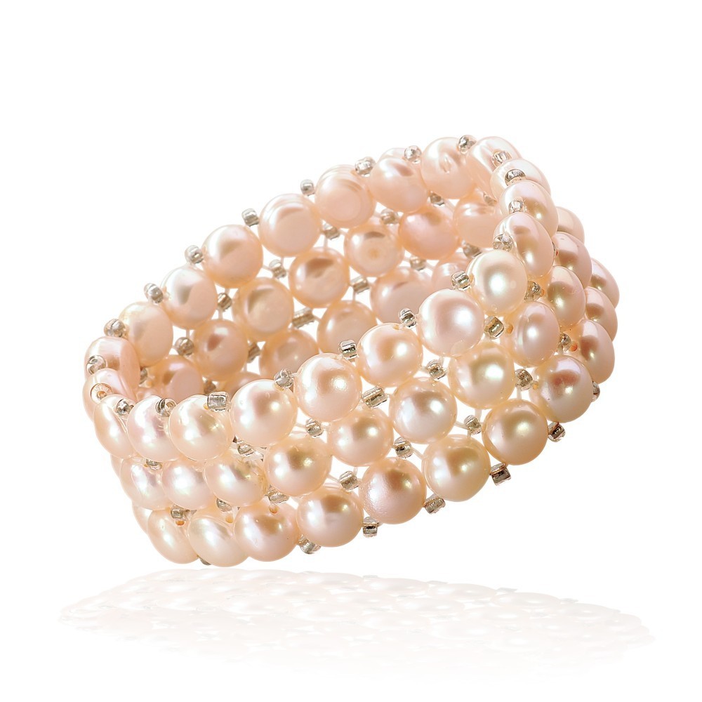 Sterling Silver Biwa Pearl Bracelet