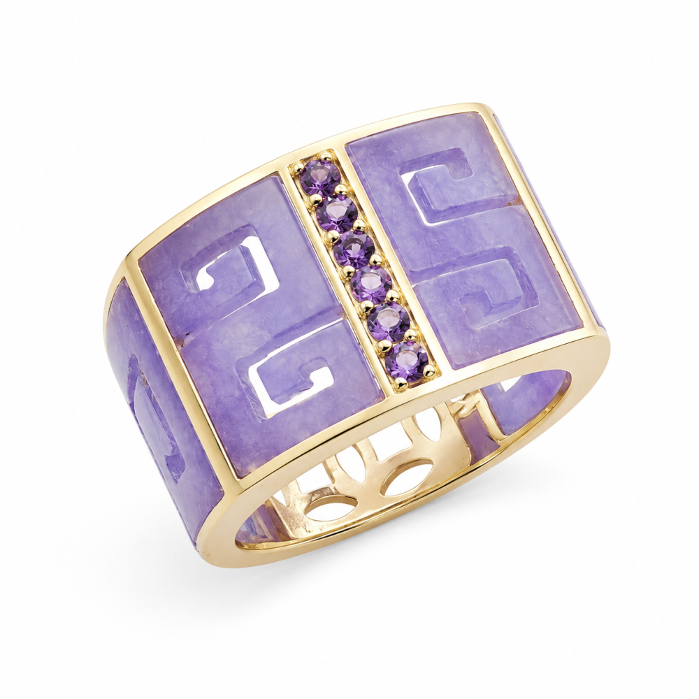 Lavender Jade Ring 011