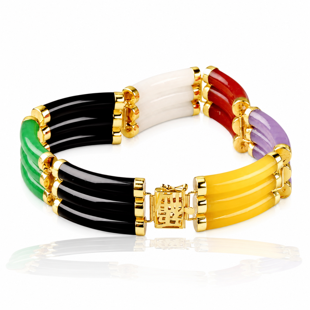 Multi-Color Jade Bracelet 01