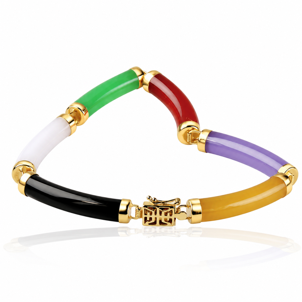 Multi-Color Jade Bracelet 17