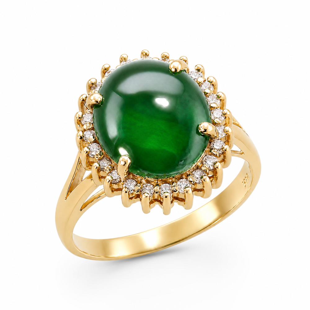 Imperial Green Jade Ring 070