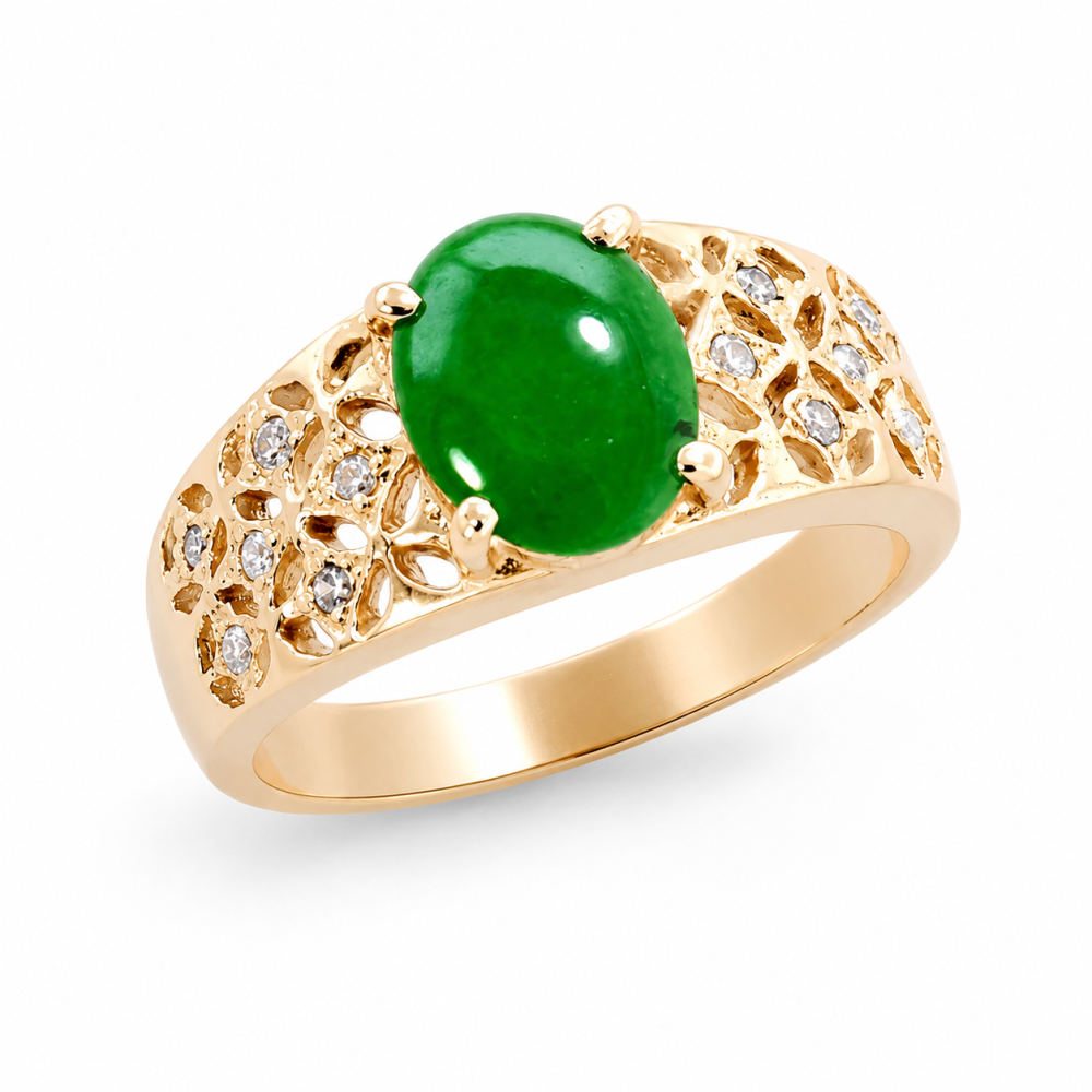 Imperial Green Jade Ring 074