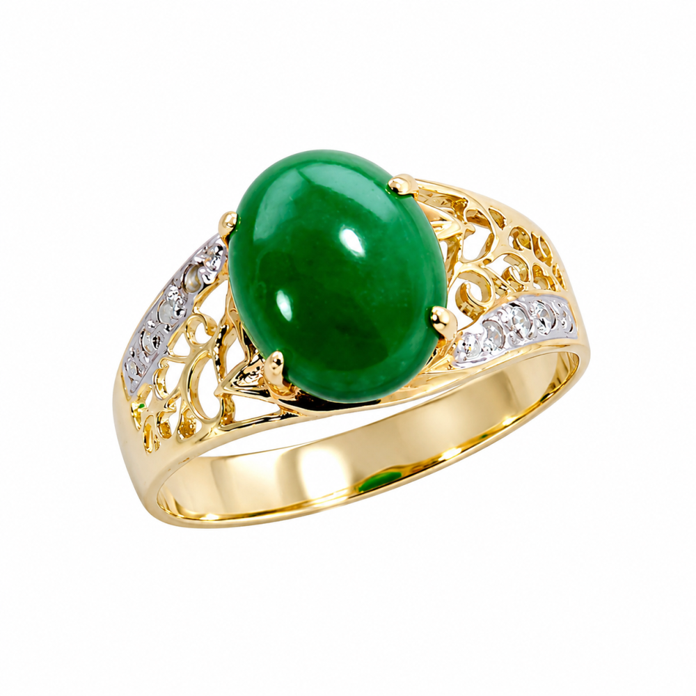 Imperial Green Jade Ring 079