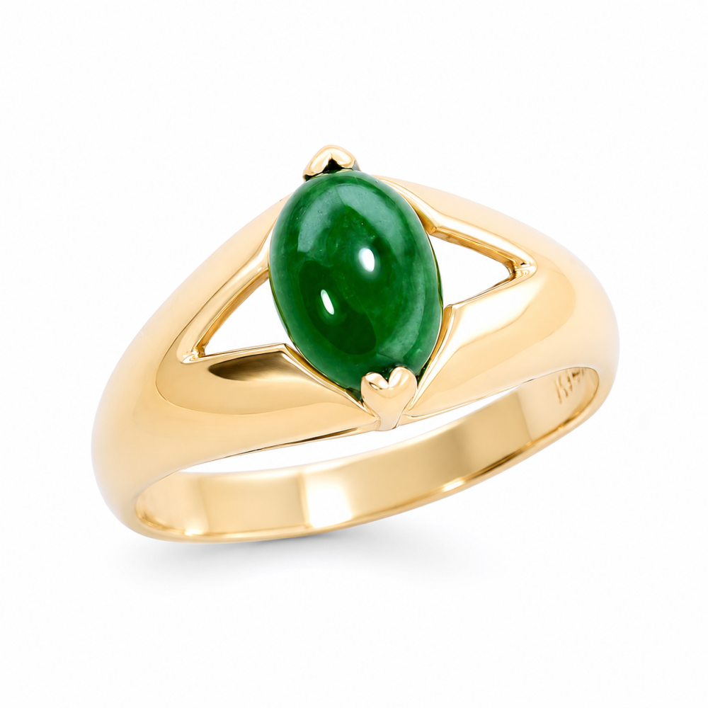 Imperial Green Jade Ring 082