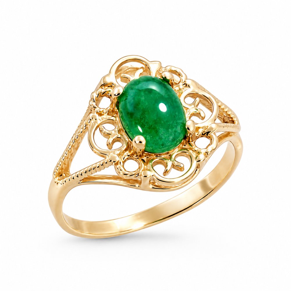 Imperial Green Jade Ring 084