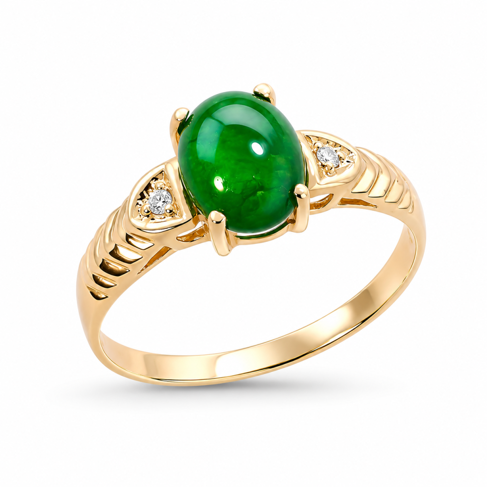 Imperial Green Jade Ring 085